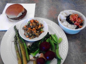 Delicious Vegan lunch at Becker House on West Campus.