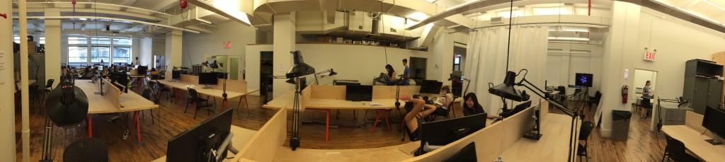 Our studio near Union Square, which we share with the undergrad architecture students