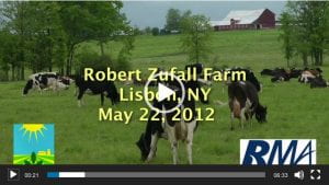 Thumbnail for New York dairy crop insurance testimonial video with Robert Zufall.