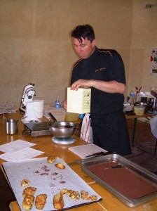 Pastry Chef working with olive products