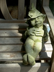 This very cute garden gnome exemplifies how I have been trying to spend my weekends after my sometimes crazy weeks.  
