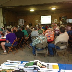 Growers from all over West PA get together for dinner and a guest speaker on grain marketing advice.