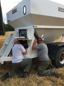 Fixing the wagon prior to harvest