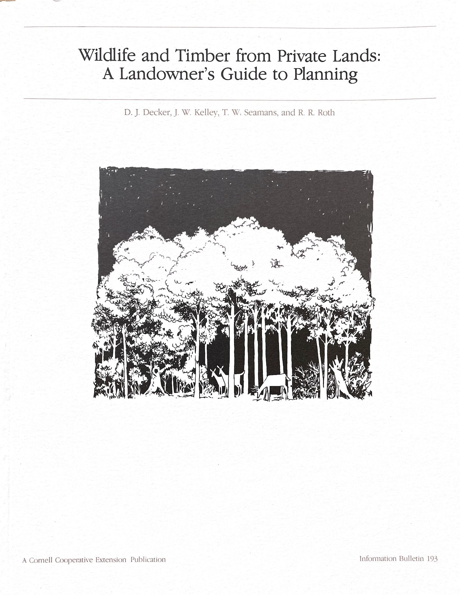Wildlife and Timber from Private Lands: A Landowner’s Guide to Planning cover