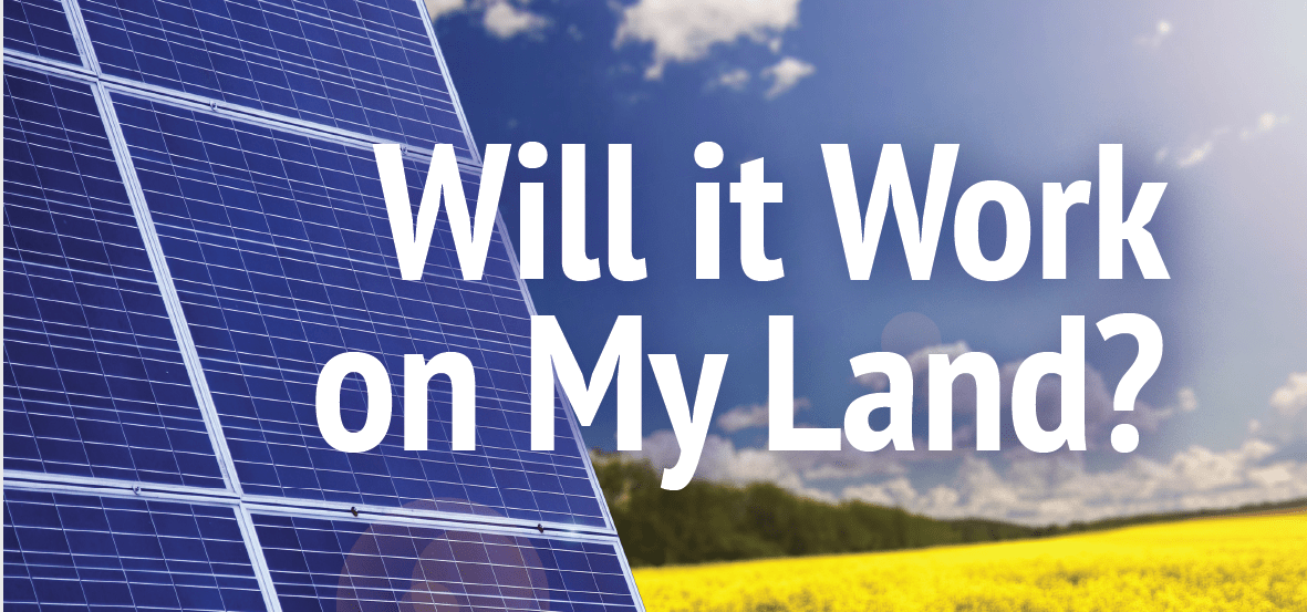 Will it work on my land, with a solar panel in back