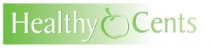 Healthy Cents Logo with apple in middle