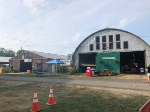 Ag building and 4-H building at the fair