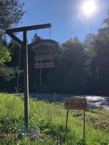 Shelterbelt Farms sign