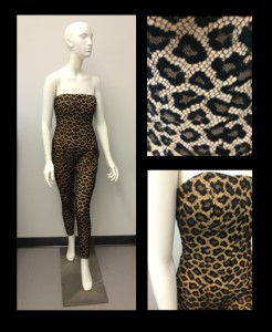 Catsuit designed by Alexander McQueen for Givenchy and donated by Dorothy Schefer Faux (#2002.05.031)