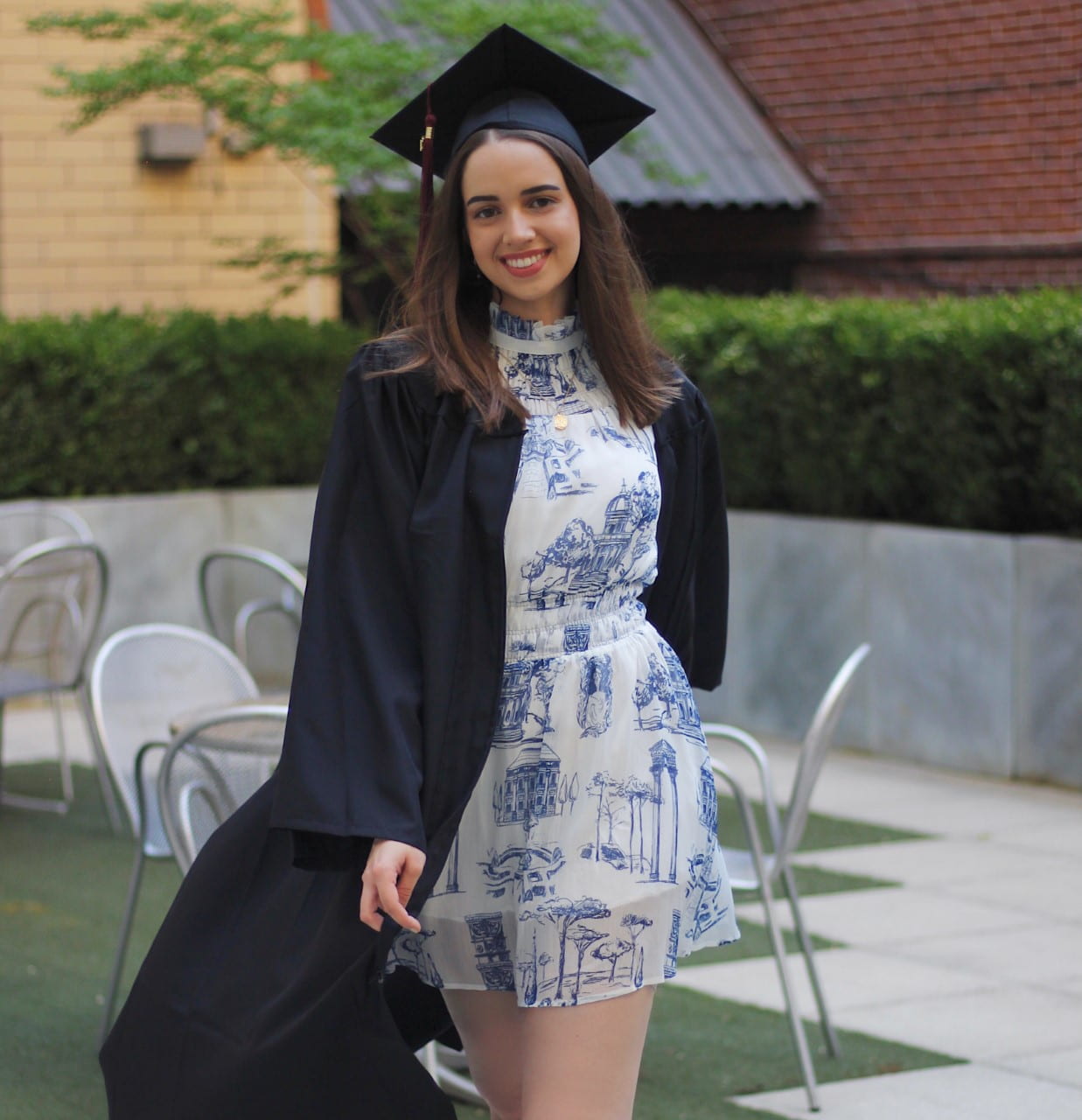 Photo of Grace Anderson in graduationcap and gown