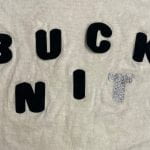 Close-up of the "Buck Anita" t-shirt.