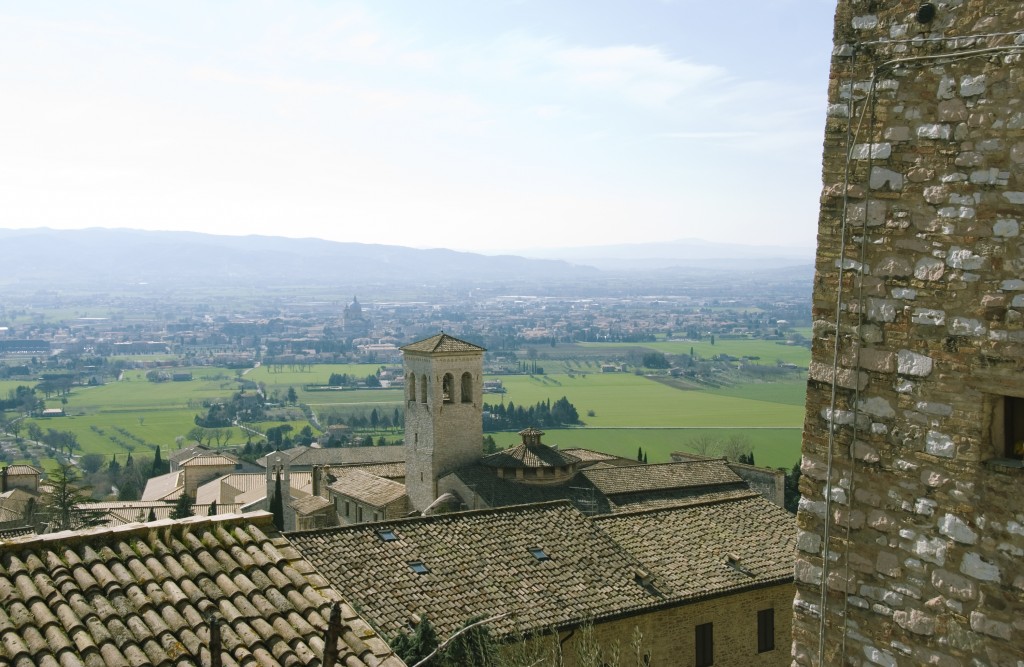 Overlooking the Umbrian countryside