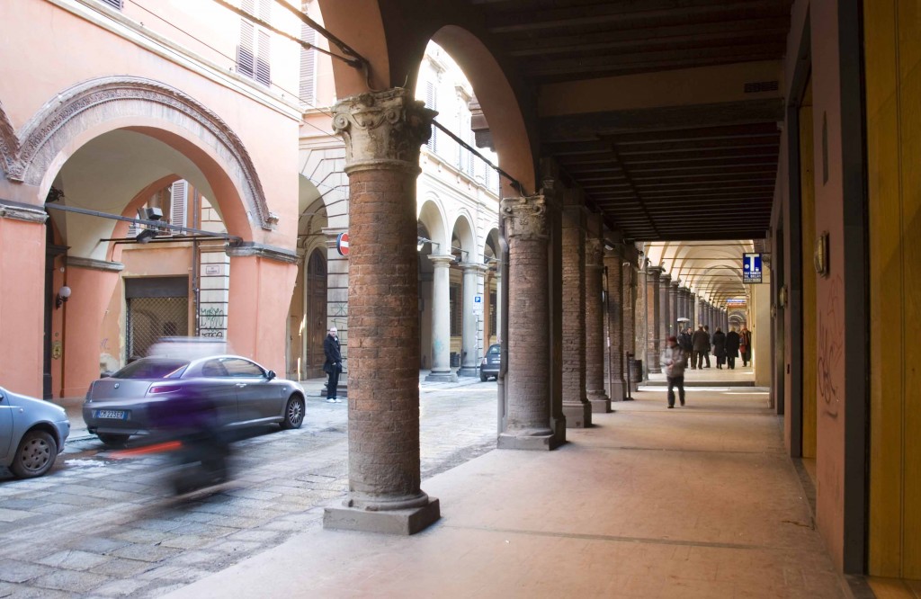 Via Farnini's beautiful porticoes
