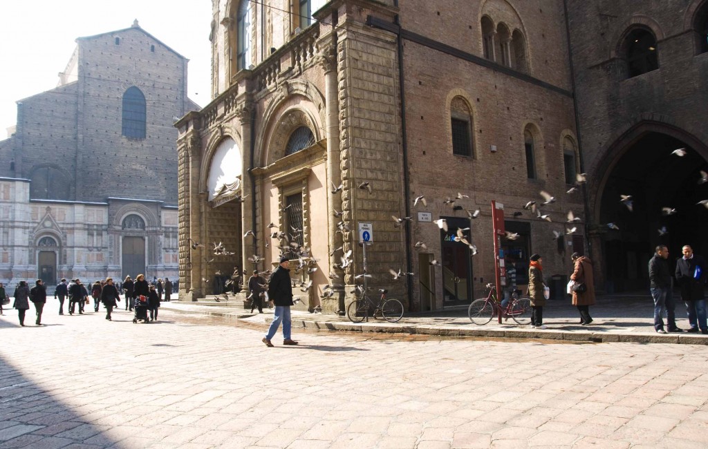 At the center square of Bologna