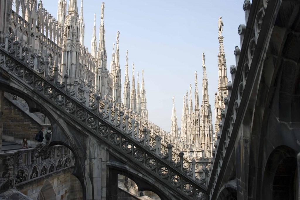 On the rooftop of Duomo di Milano