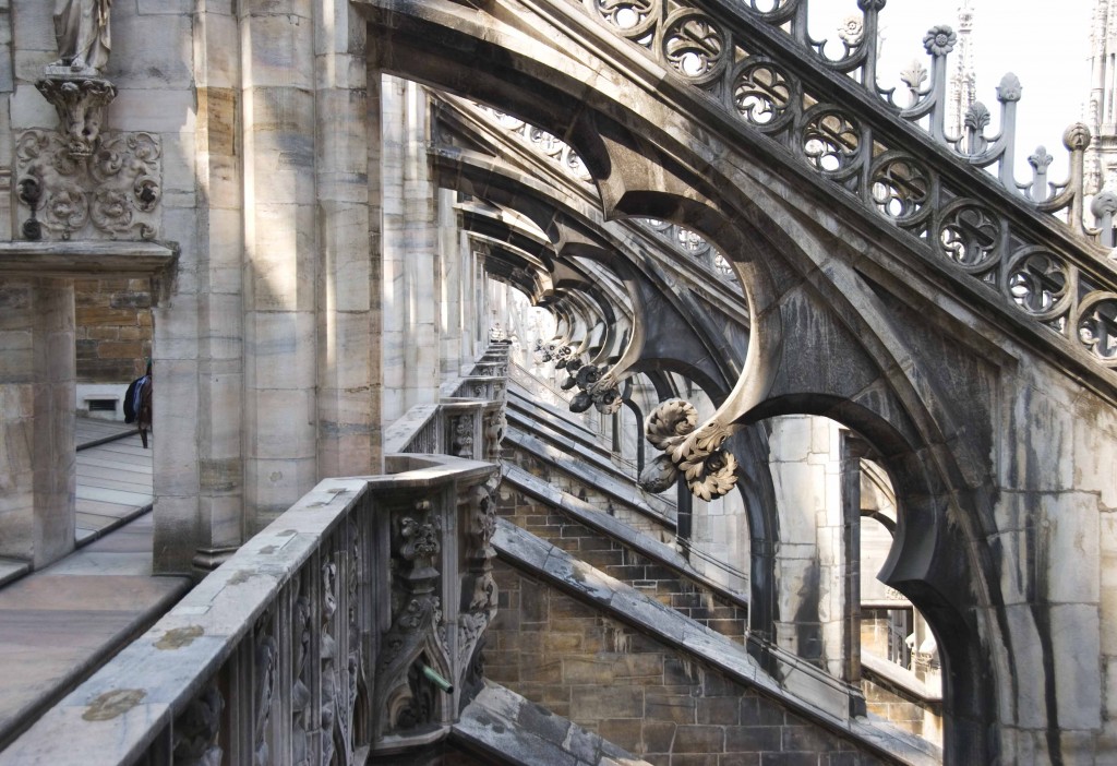 The buttresses of Duomo di Milano