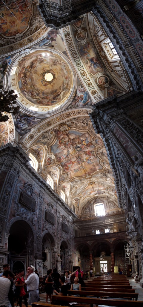 View inside Church of St. Catherine in Palermo