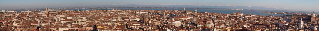 View from summit of Campanile (Piazza San Marco) of Venice