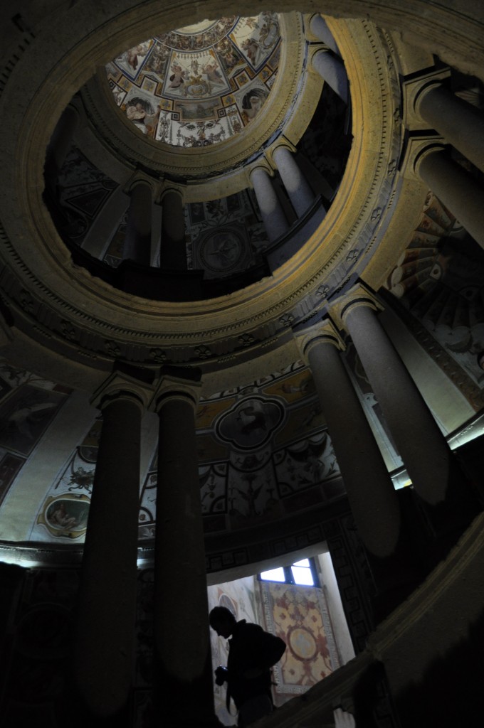 View of the circular staircase