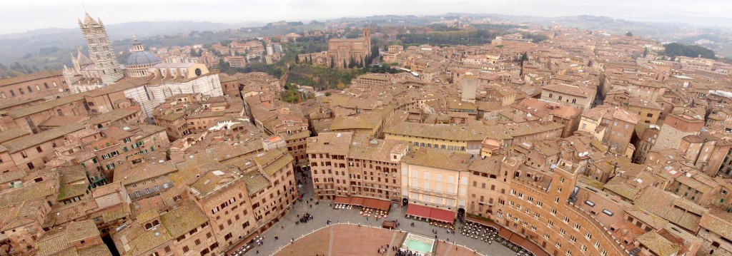 Siena: View from Torre del Mangia, Duomo on left