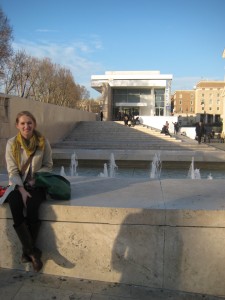 In front of Richard Meier's Controversial Ara Pacis Museum 