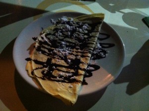 Crepe with nutella made fresh at Lungotevere Trastevere. Nutella is becoming one of my weaknesses!