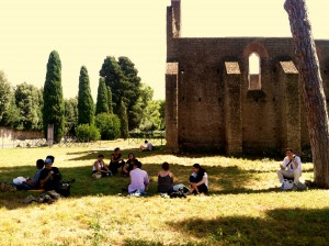 Our class picnic in Via Appia Antica