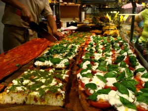 Caprese Pizza from Antico Forno Roscioli- which is apparently one of the best places to get pizza in the city center.
