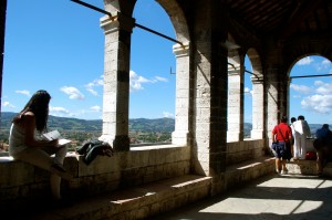 America at the Municipal Palace of the Middle Ages in Gubbio