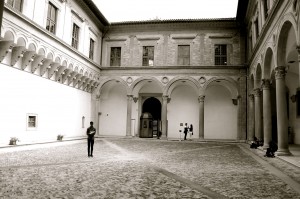 Vinny at the Ducal Palace in Gubbio