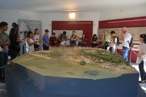 Our class views an on-site scale model of Hadrian's Villa.