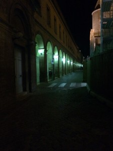 iPhone night photo of the alley that leads to our hotel- the same one in the first photograph of this post. 