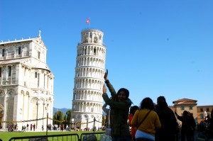 Classic tourist shot of me holding up the tower :)