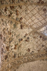 Ceiling detail at Villa d'Este showing pumice stone decorations. Photo: Melody Stein