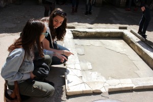 Architecture student Christine Ansalone  and Urban Planner Emma Guida discuss the significance of the site.