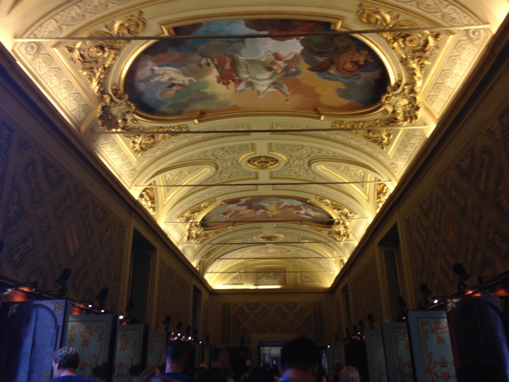 One of the many majestic ceilings seen in the museum Photo by Veronica Constable
