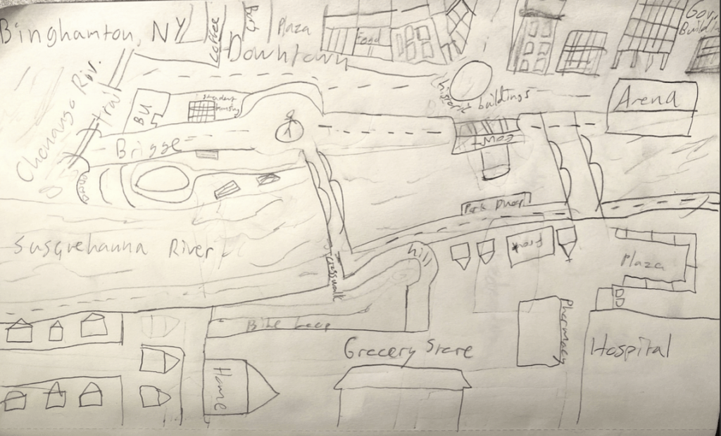 Lynch Map of my home, Binghamton, NY