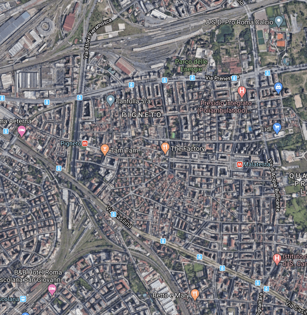 Google Maps Satellite Image of Prenestino 