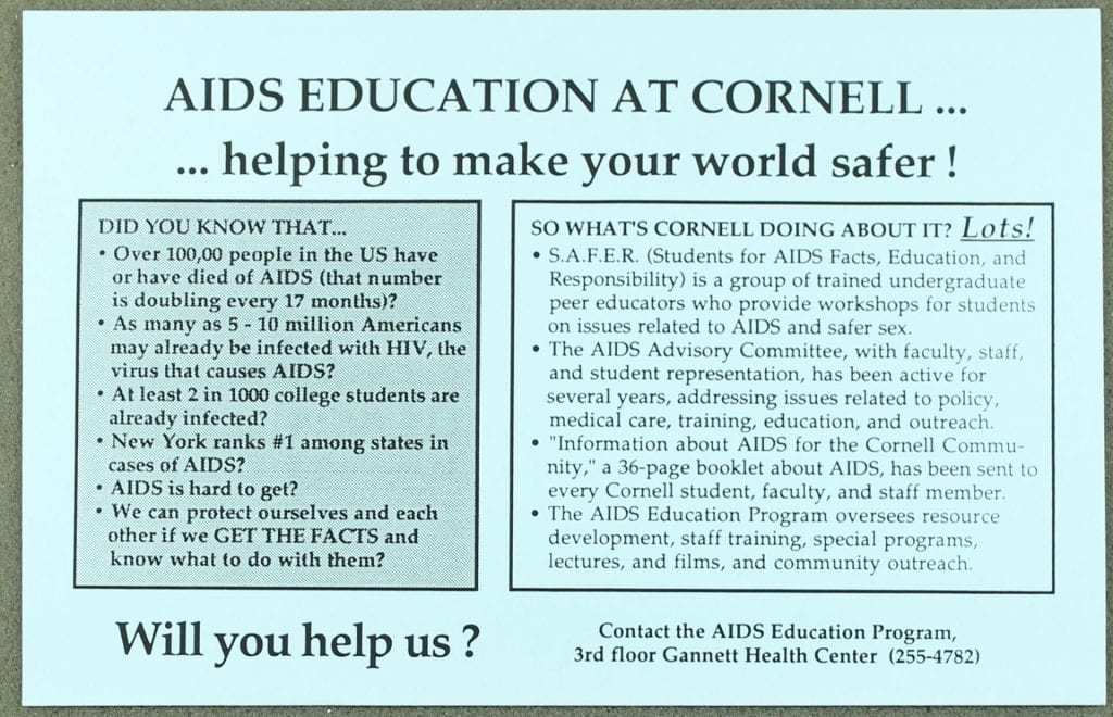 cornell aids education flyer