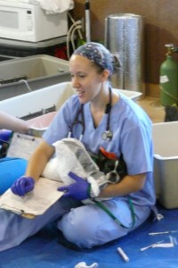 Hunter with her student anesthetist, Leah