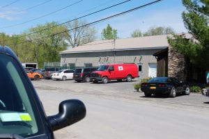 Photo of cars outside the Humane Society of Schuyler County on the day of the wellness clinic run by MSMP at Cornell