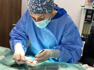 Dr. Reichard performing surgery