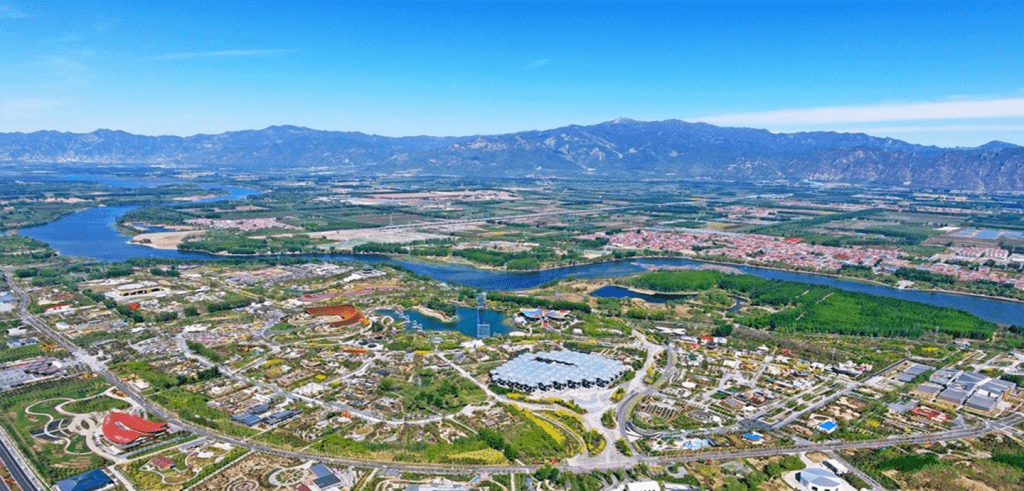 aerial photo of river with neighborhood