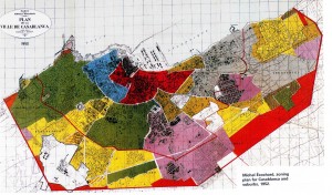 Écochard's 1952 zoning map (Cohen and Eleb 2002, 309)