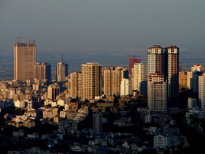 Tehran is the epicenter of Iran's rapidly expanding urban population. Source: Wikimedia Commons, contributor Hamed Saber.