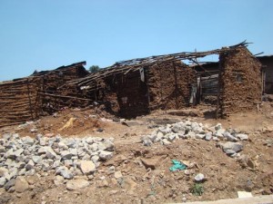 This is a typical residence of a slum dweller in Kibera, Nairobi. These single story homes are made of scraps and sticks. (Image from Nextcity.org)