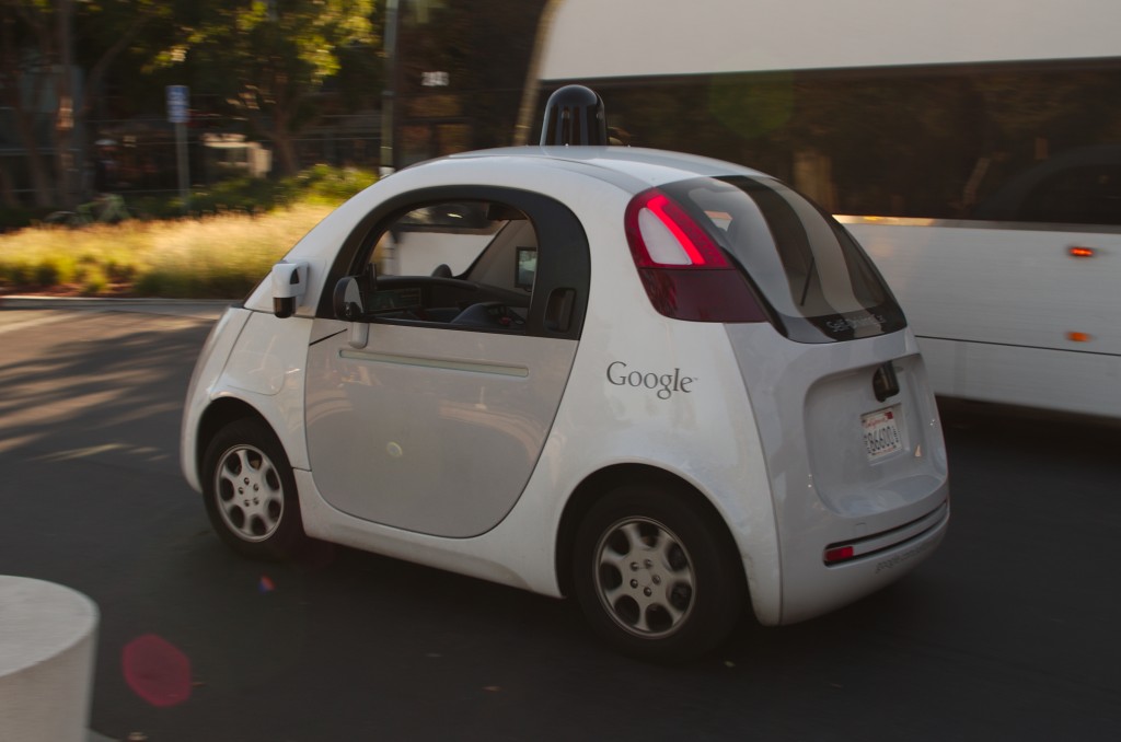 A Google driverless car in Mountain View, California.