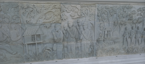 stories engraved in the reliefs 