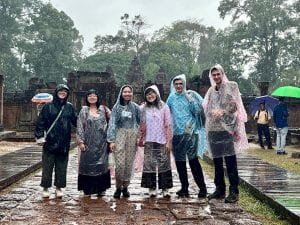 Exploring Cambodia in the rain