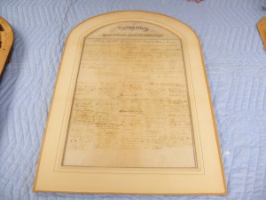 The matting and the document were sealed together with paper tape.